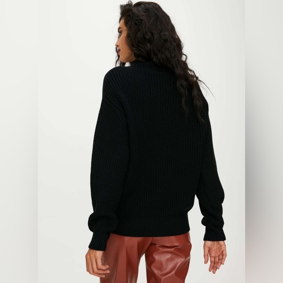 Aritzia Wilfred Montpellier Knit Turtleneck 100% Wool Size XS Oversized - Picture 3 of 14